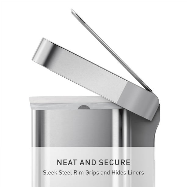 simplehuman 58L/15.3G Dual Compartment Recycling Bin, Stainless