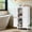 White, variant on LEDREM Bathroom Storage Floor Cabinet Organizer with 4 Doors & Adjustable Shelves, 43" Wooden Pantry Cabinet Freestanding for Small Spaces,Green