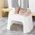 thumbnail image 3 of GUOOL Small Bench Household Plastic Stool Bathroom Stool Children Stool L Pink L, 3 of 9