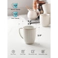thumbnail image 4 of Juego de tazas de café de 12 onzas, tazas de cerámica en relieve para café con leche, té caliente, capuchino, mocha, cacao, regalo de boda para inauguración de la casa, juego, 4 of 4