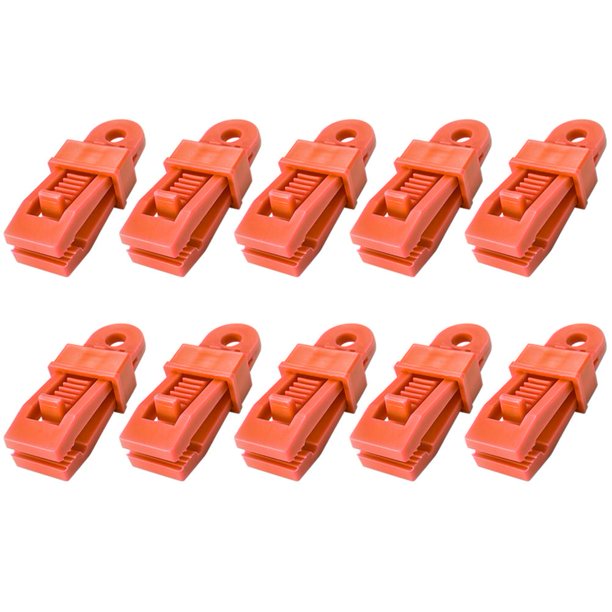10 abrazaderas de cuerda de viento para toldo grande para exteriores pinzas para tienda a prueba de viento (rojo) FLhrweasw Nuevo
