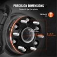 thumbnail image 3 of 1.5 Wheel Spacers 6 Lug Forged Adapter 6x5.3 Inch Set of 4 Black, 3 of 7