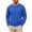 (New27)Blue, variant on Thousandth Men's Zipper Pocket Sweatshirt Trendy Athletic Crewneck Top Functional Long Sleeve Pullover with Utility Sleeve