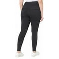 thumbnail image 2 of Mondetta Womens Midweight High Rise Jacquard Knit Legging, XX-Large, Black/Gray, 2 of 5
