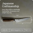 thumbnail image 2 of Shun Premier 6" Gokujo Boning Knife, Handcrafted Japanese Boning & Fillet Knife, VG-MAX Core with Damascus Stainless Steel Cladding, Pakkawood Handle, Meat & Fish Tool for Professional and Home Chefs, 2 of 7