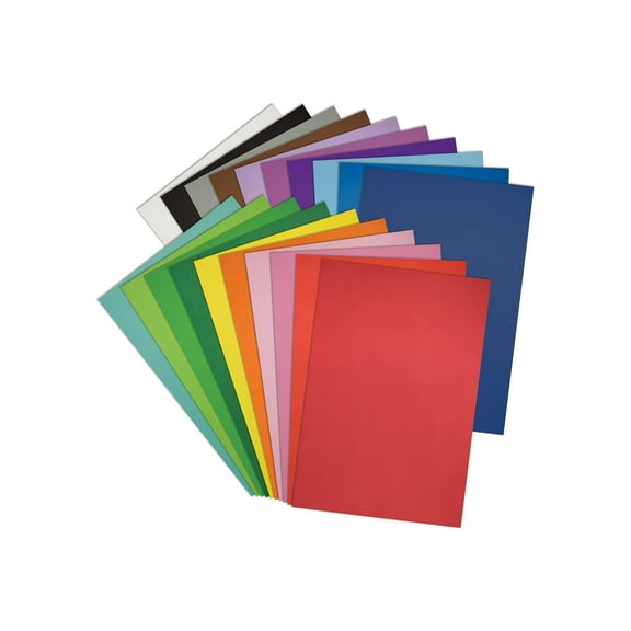 20 Pack EVA Foam Sheets, Extra Large Sheet Size, 12 x 17.5 Inch, Assorted Colors (20 Colors), 2mm Thick, by Better Office Products, for Arts and Crafts, 20 Sheets