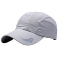 thumbnail image 2 of YAOBAMM Extended Brim Hat Summer Geometric Letter Print Extended Brim Adjustable Baseball Hat Men Women Sports Running Sunscreen Visor Mesh Patchwork Hat, 2 of 7