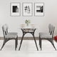thumbnail image 5 of Compact 5-piece dining set: moderno 43.3 pulgada kitchen mesa con 4 forrado sillas, perfect para small spaces, breakfast nooks, & apartments, 5 of 8