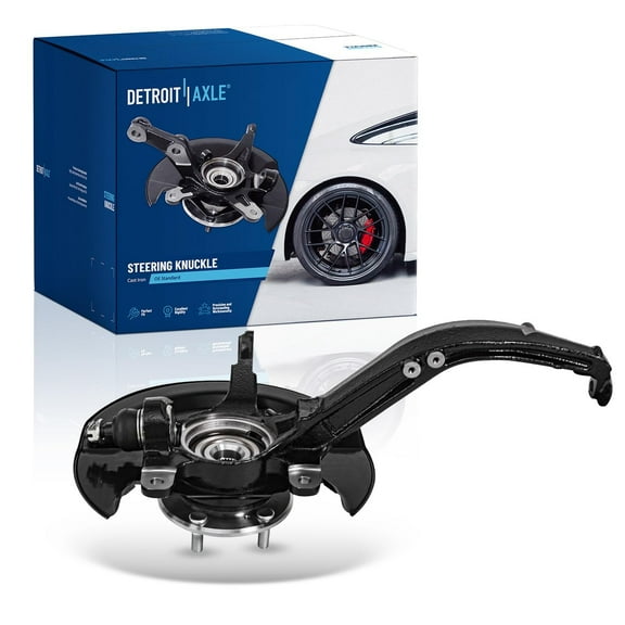 Detroit Axle - 2.4L Front Left Steering Knuckle and Wheel Hub Bearing Replacement for 2003-2007 Honda Accord w/Auto Trans