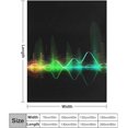 thumbnail image 2 of Blanket Fuzzy Lightweight Flannel Blankets For Sofa Cool Music Sound Wave Throw, 2 of 8