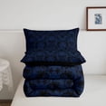 thumbnail image 5 of jejeloiu Moody Skull Queen Comforter Set,Dark Damask Comforter Sets Queen For Adults,Navy Black,Black Reversible,3pcs,1 Comforter and 2 Pillowcases, 5 of 7