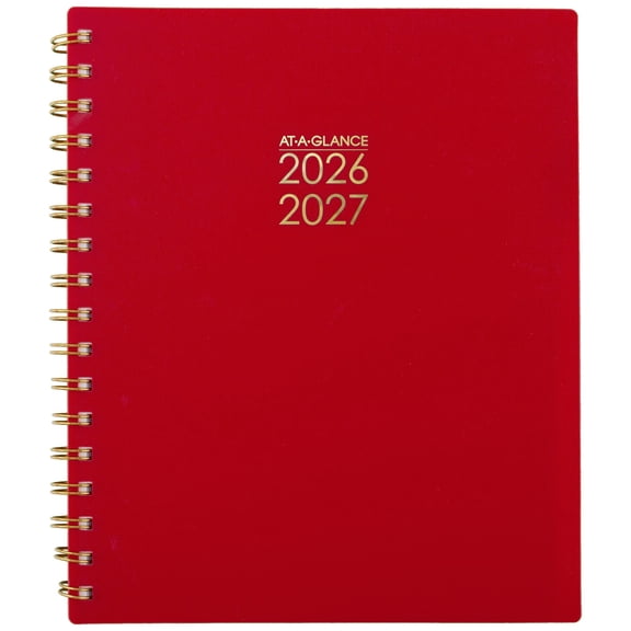 AT-A-GLANCE Harmony Academic 2026-2027 Weekly Monthly Planner Scarlet Medium 7 x