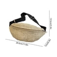 thumbnail image 3 of Eolstice Handmade Woven Bag Woven Mini Waist Bag Women's Fashion Shoulder Chest Bag, Straw Purse, Grass Woven Bag for Summer Beach Vacation, 3 of 6