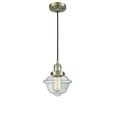 thumbnail image 3 of Innovations Lighting  Franklin Restoration Oxford - 1 Light 8" Cord Hung Mini Pendant Clear/Brushed Satin Nickel, 3 of 5