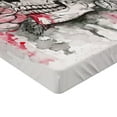 thumbnail image 2 of Ambesonne Romantic Fitted Sheet 2 Pcs Set, Skull Head Roses, Queen, White Pale Pink Black, 2 of 3