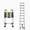 thumbnail image 3 of Portable 10FT Telescoping Ladder 375lbs Load Capacity Aluminum Telescopic Extension Ladder, Multi-purpose Collapsible Ladder for RV，Home or Outdoor Work, 3 of 9