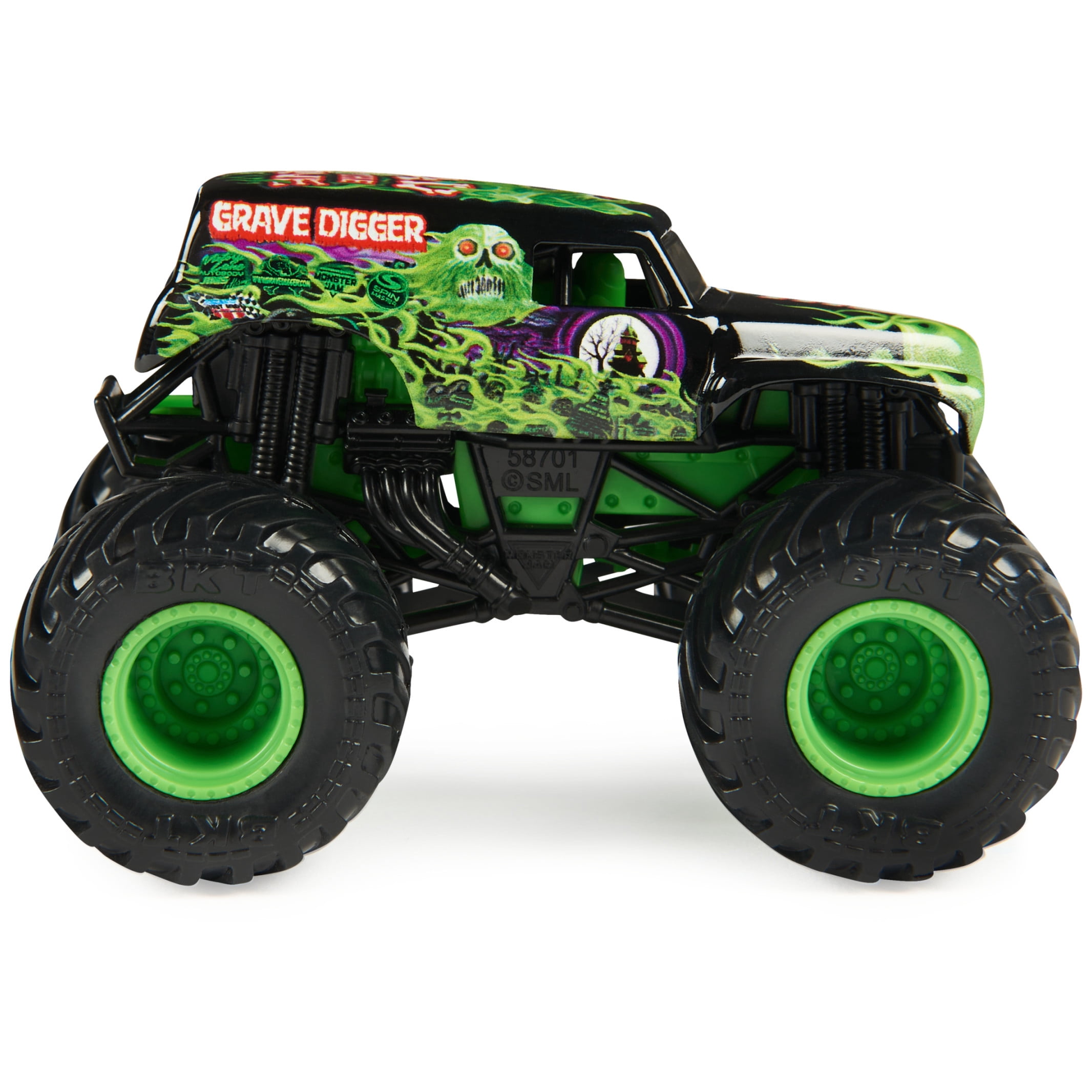 Monster Jam 2-Pack Grave Digger Vs. Zombie - 1:64 Scale Monster Trucks, Girl and Boy Toys