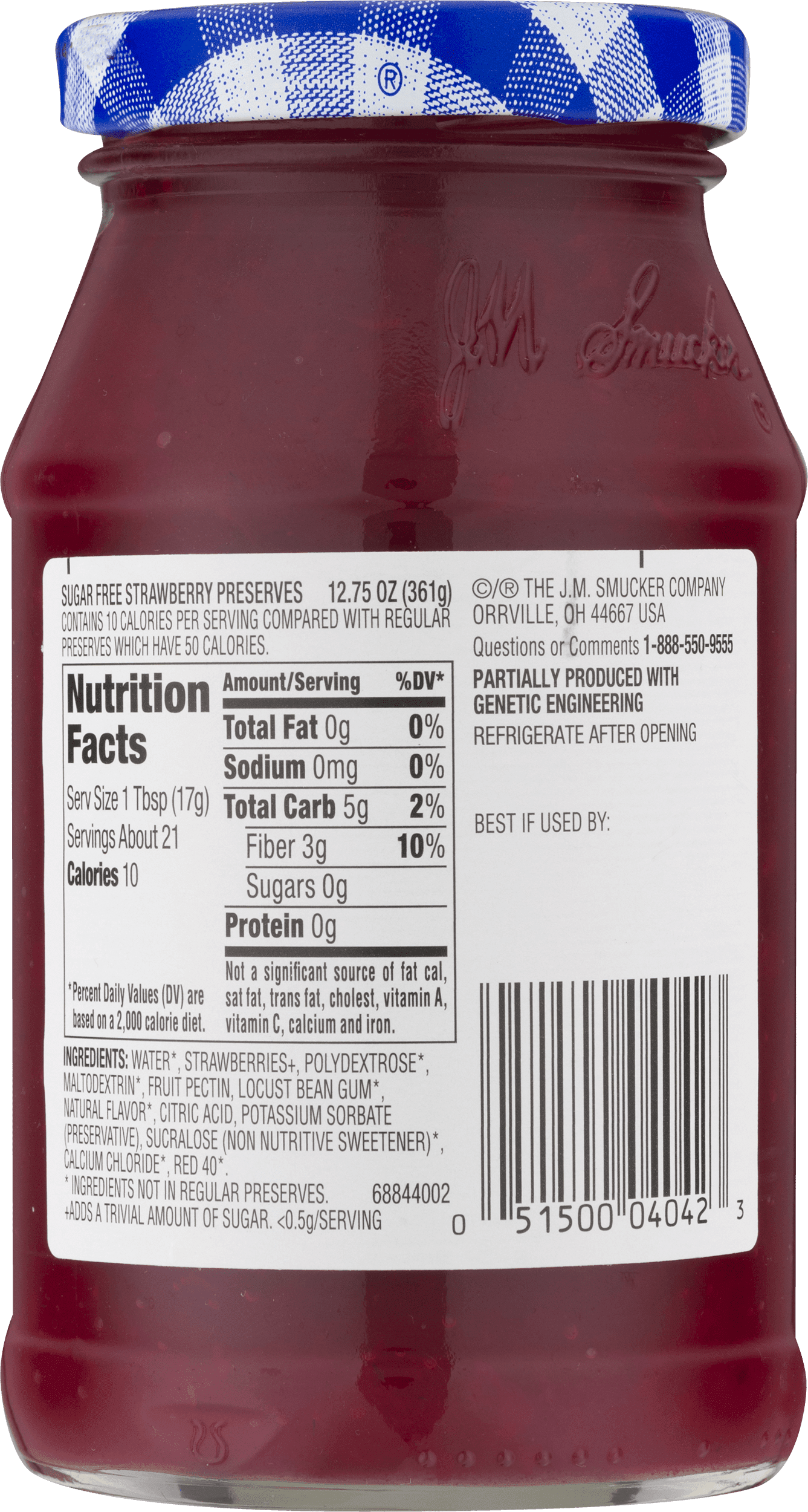 Smuckers Strawberry Jam Nutrition Label Bios Pics