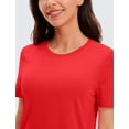 thumbnail image 3 of Remera CRZ YOGA de Algodón Pima Suave con Cuello Redondo Roja XS, 3 of 4