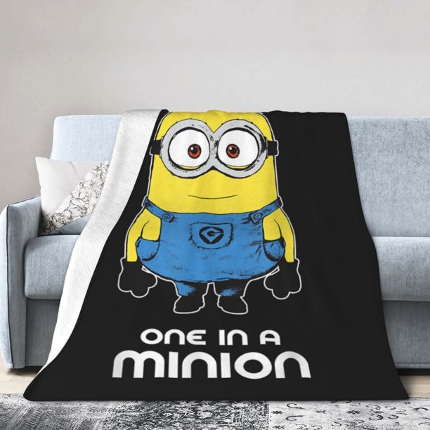 Manta de microfibra ultra suave de MinionS con estampado de moda en 3D para todas las estaciones, para sofá, cama, manta cálida, perfecta para niños, adultos, regalo de cumpleaños familiar, 80 x 60