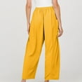 thumbnail image 6 of Clothing Sale Womens Pants 2026 Women's Spring Summer Casual Wide Leg Pants High Waisted Drawstring Loose Long Belt Pocket Pants Wide Leg Pants Woman, 6 of 8