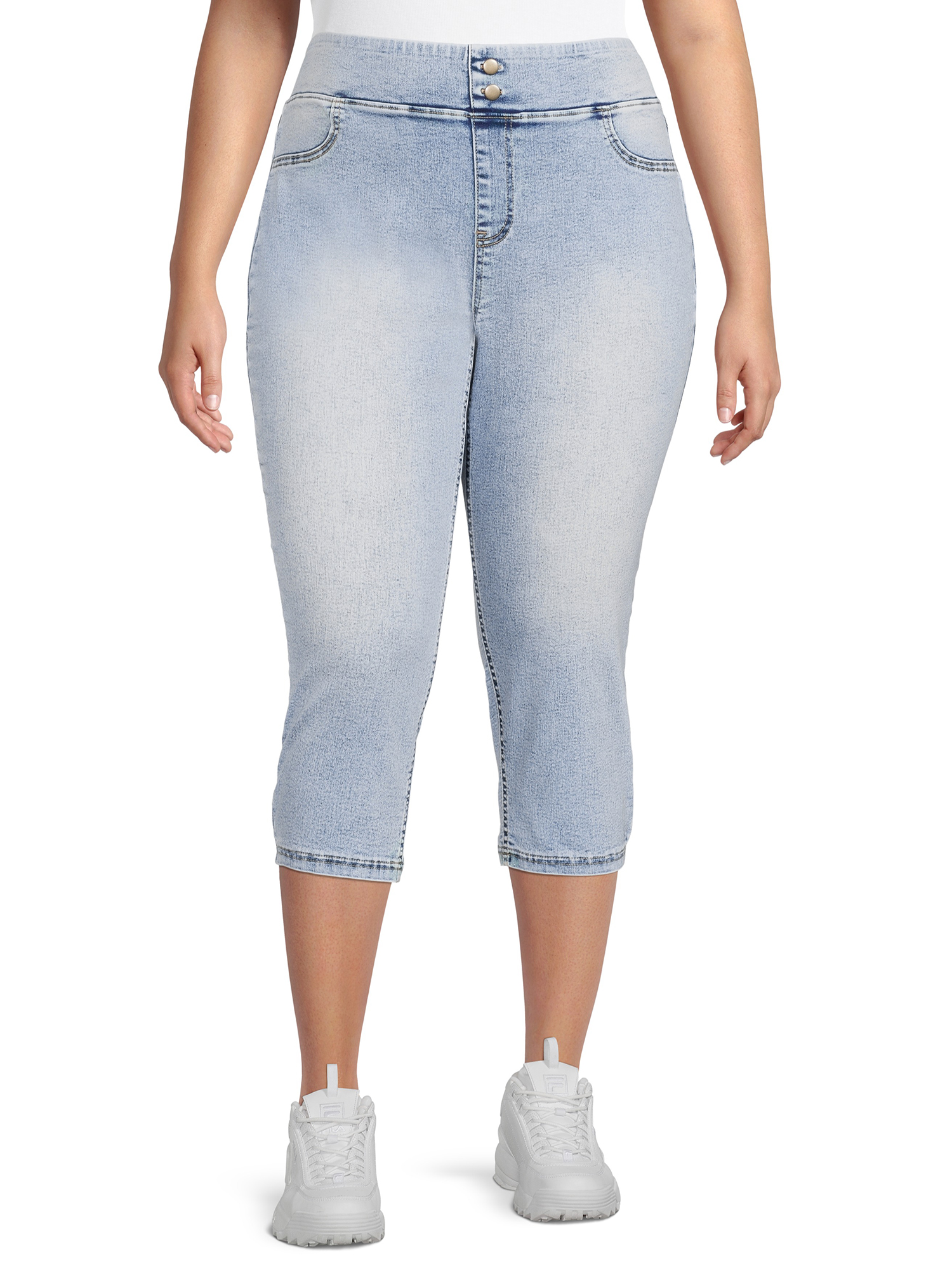 Terra & Sky Women's Plus Size Capri Jeggings