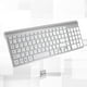thumbnail image 3 of Teclado inalambrico Sunnimix Delgado de 2.4G Receptor USB Silencioso Plug And Play para Computadoras Portátiles y de Escritorio Blanco plateado, 3 of 8