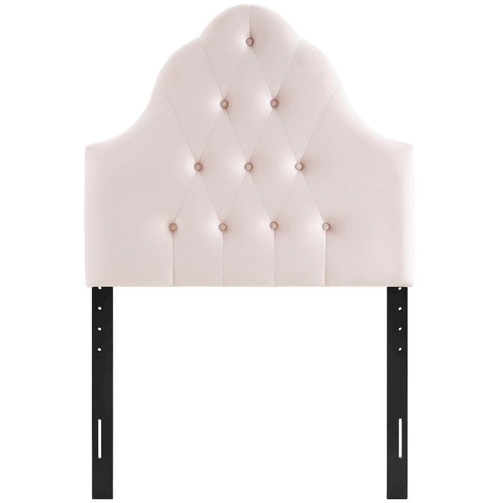 Modway Sovereign Twin Diamond Tufted Performance Velvet Headboard in Pink