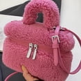 thumbnail image 2 of Mini Bolso Con Asa Superior Hombro para Mujer Mullido Correa Ajustable Felpa, 2 of 9