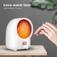 thumbnail image 3 of Mini Electric Plug In Heater Energy Saver Portable Remote Control Room Heat Fan, 3 of 4