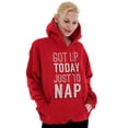 thumbnail image 4 of Got Up Just Nap Sleepy Lazy Geeky Unisex Plus Size Hoodie Brisco Brands 2X, 4 of 6