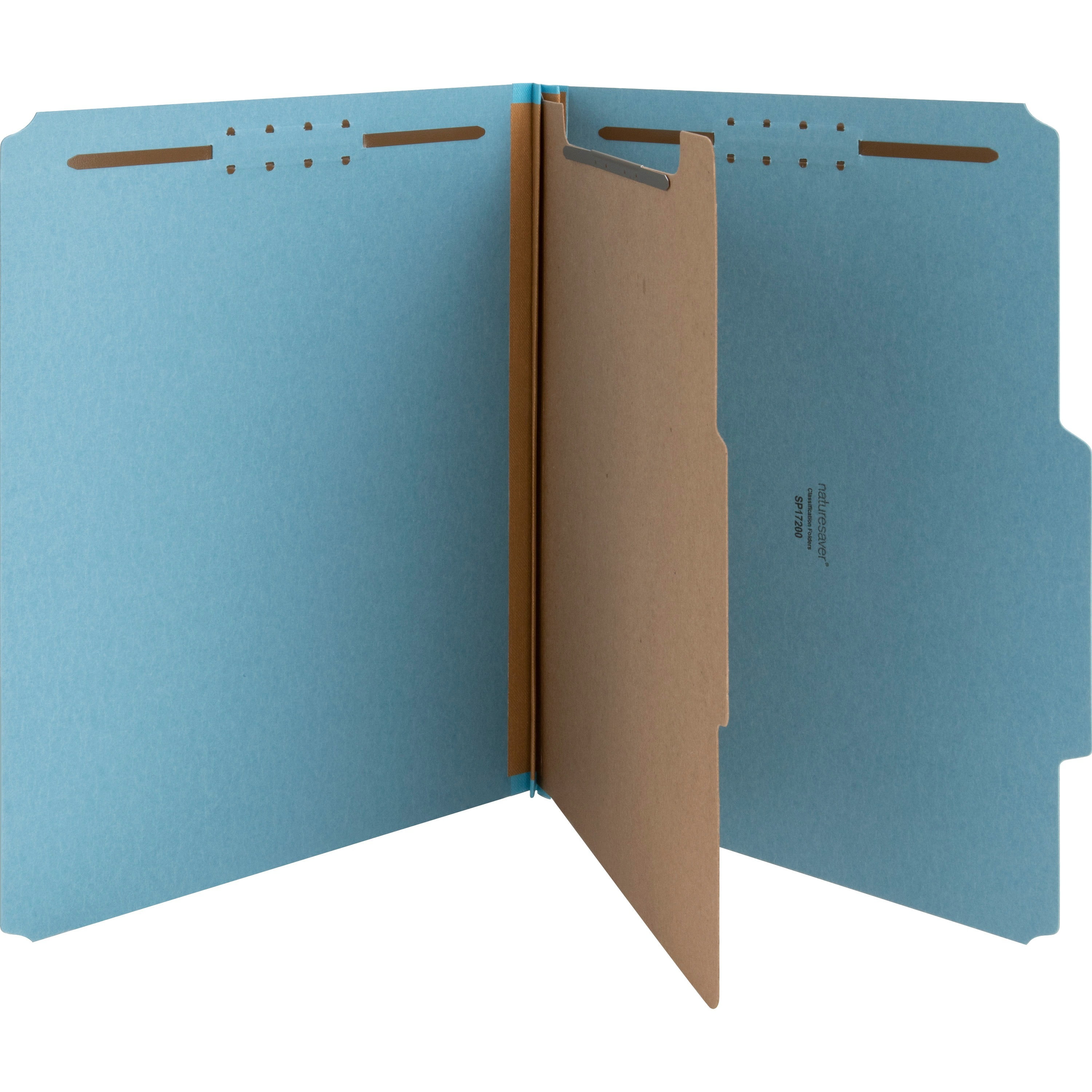 Nature Saver 1Divider Recycled Classification Folders, Blue, 10 / Box