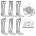 thumbnail image 4 of Shisuyan Adjustable L Shape Bracket Stainless Steel 6Pcs 3.1x1.6x1.2in, 4 of 9