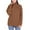 DT--Brown, variant on DailyTrove Women's Solid Color Turtleneck Sweater, Long Sleeve, Winter Office & Lounge Wear, Soft Wool , Plus Size Friendly