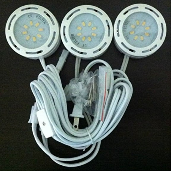 ledp3120wh - 120v direct led puck 3 light kit-white