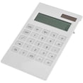 thumbnail image 3 of Calculadora científica de escritorio para estudiantes, blanca, con energía solar y batería dual, con botón de cristal, 3 of 12