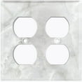 thumbnail image 3 of Metal Light Switch Plate Outlet Cover (Image of Marble Gray MAR032), 3 of 13