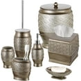 thumbnail image 5 of Dublin Silver Small Bathroom Trash Can with Lid 1.26 Gal / 4.8L, Brushed Silver Decorative Garbage Bin, Durable Waste Basket for Bathroom, Paper, or Diaper Disposal, 5 of 7