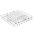 thumbnail image 3 of Sorbus Expandable Silverware Organizer – Large Adjustable Kitchen Drawer Tray for Utensils, Flatware, and Cutlery Storage, Clear, 3 of 10