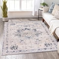 thumbnail image 6 of Pemberly Row Traditional Gray Oriental 2 ft. x 6 ft. Fabric Runner Rug, 6 of 8