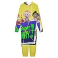 thumbnail image 3 of Super Why Men's Hooded Jumpsuit - Zip Up One Piece Pajamas Soft Cozy Winter Warm Plush Loungewear, 3 of 8