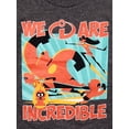 thumbnail image 2 of Toddler Boys Gray We Are Incredible Super Hero T-Shirt Tee Shirt 2T, 2 of 2