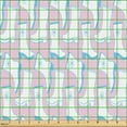 thumbnail image 2 of Ambesonne Fashion Fabric by the Yard Upholstery, Floral Pattern Rain Boots, 3 Yards, Soft Pink Deep Sky Blue, 2 of 5