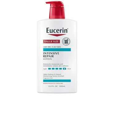 Eucerin Intensive Repair Body Lotion, Fragrance Free, 33.8 fl oz Bottle