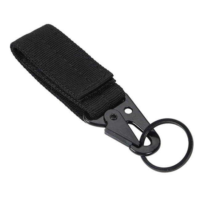 Hebilla de nailon para colgar al aire libre, multifuncional, para montañismo, escalada, camping, accesorio, mosquetón, llavero, color negro