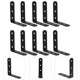thumbnail image 3 of Guardaces del ángulo de 10 piezas soportes del estante Guardaces de hierro soportes de servicio pesado L soportados para estantes, 3 of 4