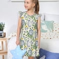 thumbnail image 4 of Fotbe Vintage Utensils Vestido de Dormir para Niñas de 3 a 10 Años, Mangas Cortas, Estilo Princesa, Pijama Camisón con Mangas Voladas-Small, 4 of 6