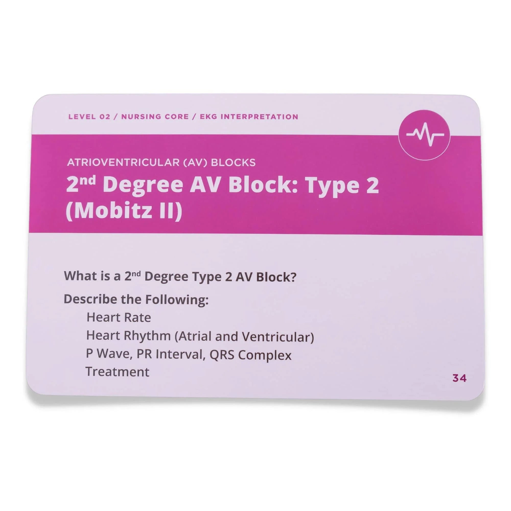 Level UP RN EKG Interpretation Flash Cards – for Nursing/EMT/Paramedic School (45 Cards)