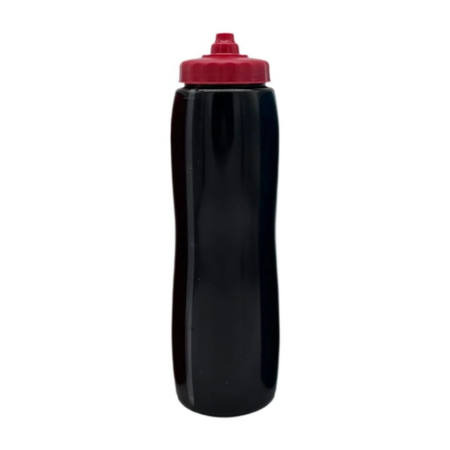 Botella de agua deportiva, botella exprimible, botella deportiva, jarra de agua, botella de bebida, taza de agua para bicicleta, correr, fútbol, ciclismo Boca corta negra