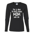 thumbnail image 2 of World's Greatest Mom Looks Like Mother's Day Womens Graphic Long Sleeve T-Shirt, Black, Small, 2 of 3